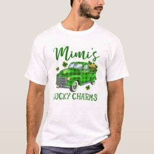 ミミズラッキーチャームグリーントラックシャムロックサンパトリック Tシャツ
