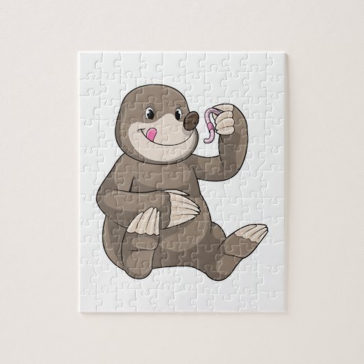 ミミズ付きモグラ ジグソーパズル (縦)