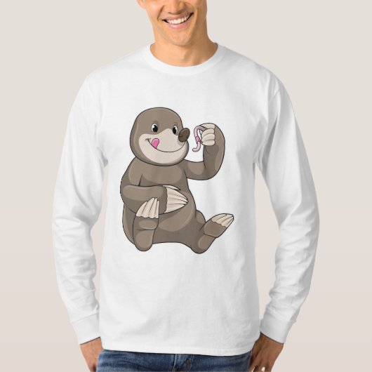 ミミズ付きモグラ Tシャツ (正面)