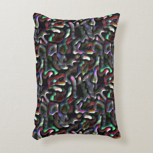 ミミズ型カラフルの人工物？ アクセントクッション (正面(垂直))