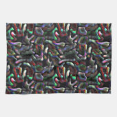 ミミズ型カラフルの人工物？ キッチンタオル (横)