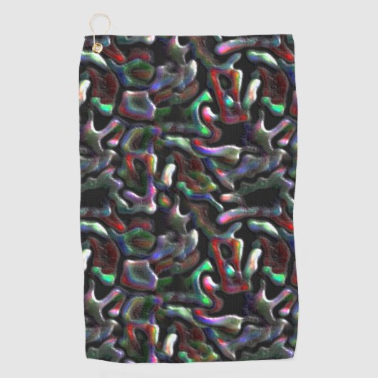 ミミズ型カラフルの人工物？ ゴルフタオル (正面)