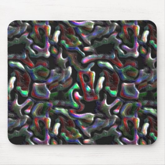 ミミズ型カラフルの人工物？ マウスパッド (正面)