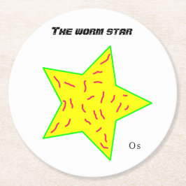 ミミズ星コースター ラウンドペーパーコースター
