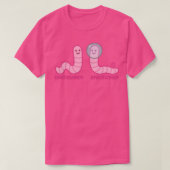 ミミズ線虫 Tシャツ (デザイン正面)