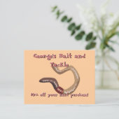 ミミズ葉書 ポストカード (スタンド正面)