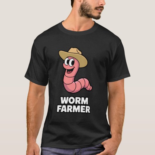ミミズ養殖家 コンポスト ガーデン コンポスト Tシャツ (正面)