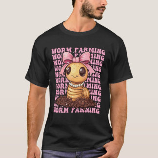 ミミズ養殖 ヴァミキュラー ミミズ農家 農家の娘 株式会社 Tシャツ