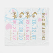 ミミズ·リトル·エンジェルズ-個人設定 フリースブランケット (正面(横))