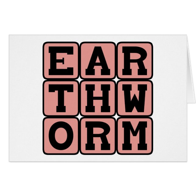 ミミズ、土に住む昆虫 (正面横)