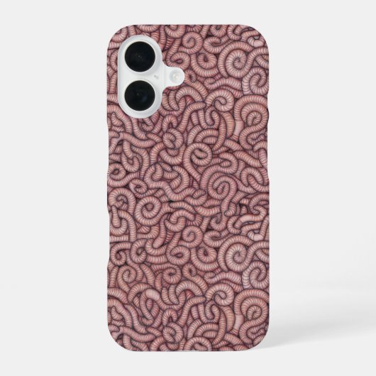 ミミズ（大） iPhone 16ケース (裏面)
