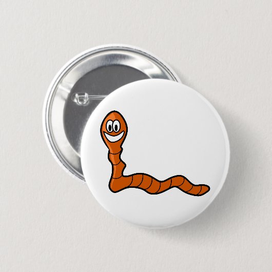 ミミズ 缶バッジ (正面&裏面)