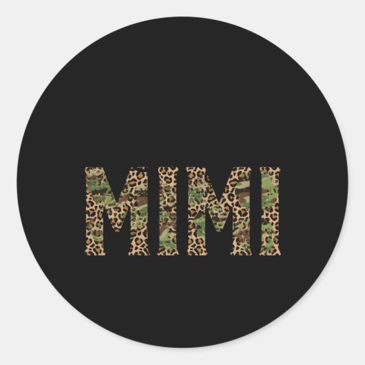 ミミヒョウおばあちゃんミミミミ ラウンドシール (正面)