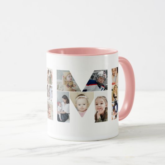 ミミフォトコラージュ切り出しおばあちゃん誕生日 マグカップ (正面右)
