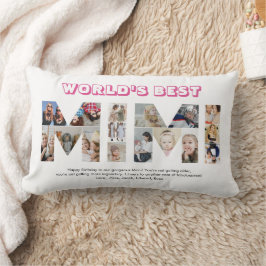 ミミフォトコラージュ切り出しおばあちゃん誕生日 ランバークッション