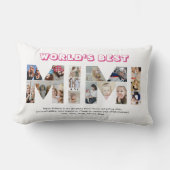 ミミフォトコラージュ切り出しおばあちゃん誕生日 ランバークッション (正面)