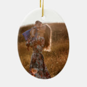 ミミブライトホリークリスマスフォトセラミックオーナメント セラミックオーナメント (裏面)