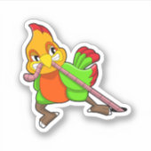 ミミミズのオウム シール (正面)