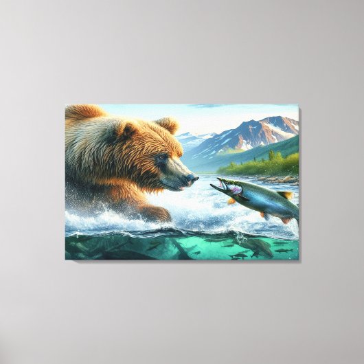 ミミヤマザメとグリズイグマ キャンバスプリント (正面)