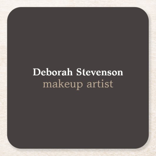 ミミユニークマモダンリスト・グレカスタムー スクエアペーパーコースター (正面)