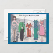 ミミラウンジの彼女のブードワール紙の人形はがき ポストカード (正面/裏面)