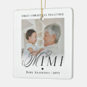 ミミ初のクリスマスお孫さんの写真の記念品 セラミックオーナメント (左)
