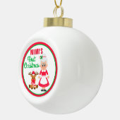 ミミ初めてのクリスマス セラミックボールオーナメント (右)