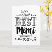 ミミ最高のインザワールド誕生日カード カード (黄色い花)