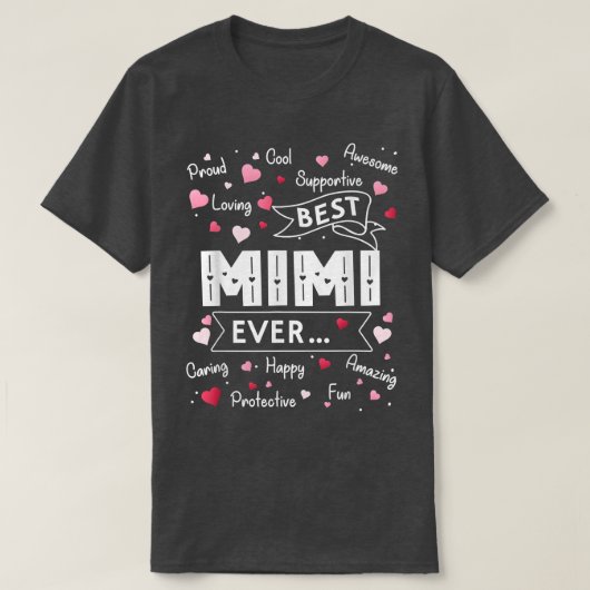 ミミ最高のーが初めておもしろいおばあちゃんマザーズDa Tシャツ (デザイン正面)