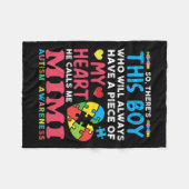 ミミ自閉症の意識と呼ばれる少年がいる フリースブランケット (正面(横))