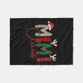 ミミ・クロースのクリスマスサンタ帽 鹿 おばあちゃん グランド フリースブランケット (正面(横))