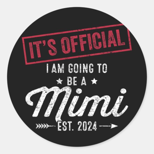ミミ・ファースト・マザーズ・デイに行く新しいおばあちゃん ラウンドシール (正面)