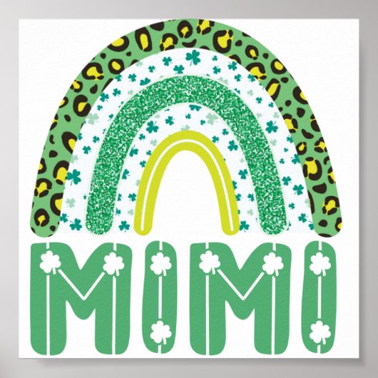 ミミSt patricks dayアイリッシュ祖母レインボー ポスター (正面)