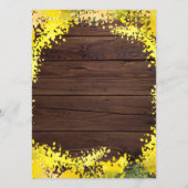 ミモエレガントサ花結婚のメニュー メニュー (裏面)