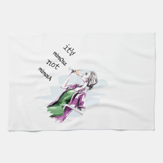 ミモサじゃない キッチンタオル (横)