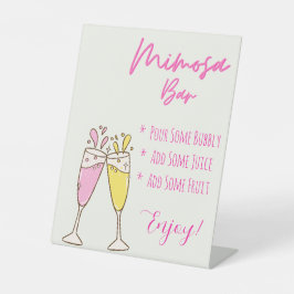 ミモサアンドバブリーバー 台座サイン