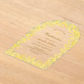 ミモサアーチの確認 アクリル招待状 (レイダウン)