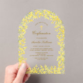 ミモサアーチの確認 アクリル招待状 (インサイチュ (ポータブル))