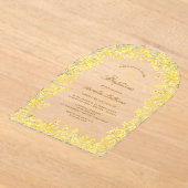 ミモサアーチバプテスマ アクリル招待状 (レイダウン)