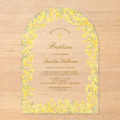 ミモサアーチバプテスマ アクリル招待状 (正面)