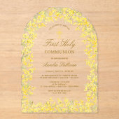 ミモサアーチファースト聖餐式 アクリル招待状 (正面)