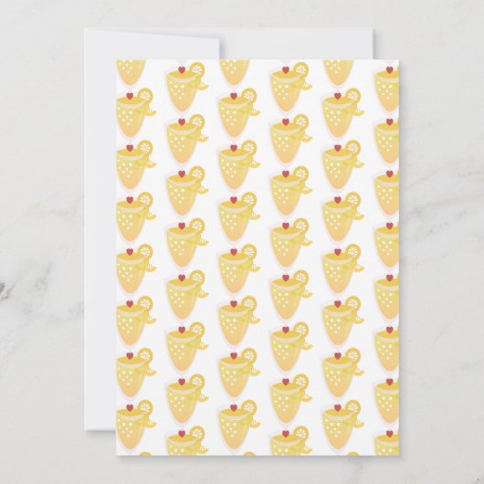 ミモサイエローブラックブライダルシャワー招待 招待状 (裏面)