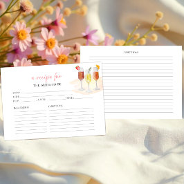 ミモサカクテルブライダルシャワーレシピカード 招待状