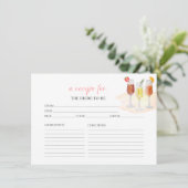 ミモサカクテルブライダルシャワーレシピカード 招待状 (スタンド正面)