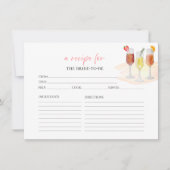 ミモサカクテルブライダルシャワーレシピカード 招待状 (正面)