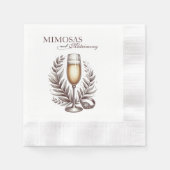 ミモサスと結婚 縁ありカクテルナプキン (正面)