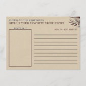 ミモサス&マトリクスブライダルシャワードリンクレシピ エンクロージャーカード (正面)