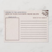 ミモサス&マトリクスブライダルシャワードリンクレシピ エンクロージャーカード (正面)