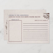 ミモサス&マトリクスブライダルシャワードリンクレシピ エンクロージャーカード (正面/裏面)