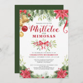 ミモサス&ミストレエレガントトーウィンターブライダルシャワー 招待状 (正面/裏面)